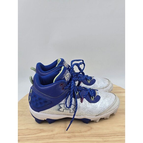 Under Armour Kids' Harper 8 Mid RM 3026597-400 Baseball Cleats Boys' Size 4Y - Picture 1 of 8